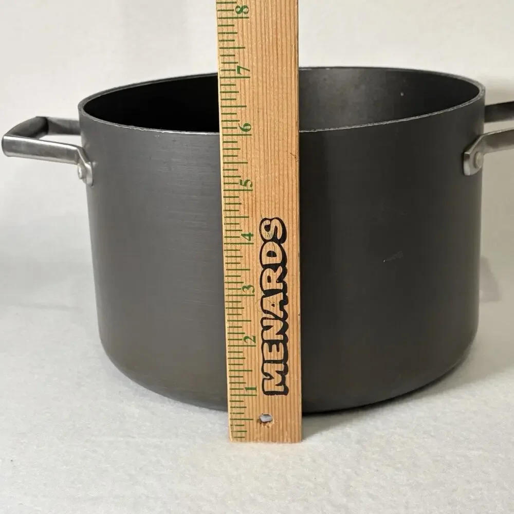 Calphalon 806 Anodized Steel 6 Quart Stock Pot Cooking Saucepan Pan with Lid